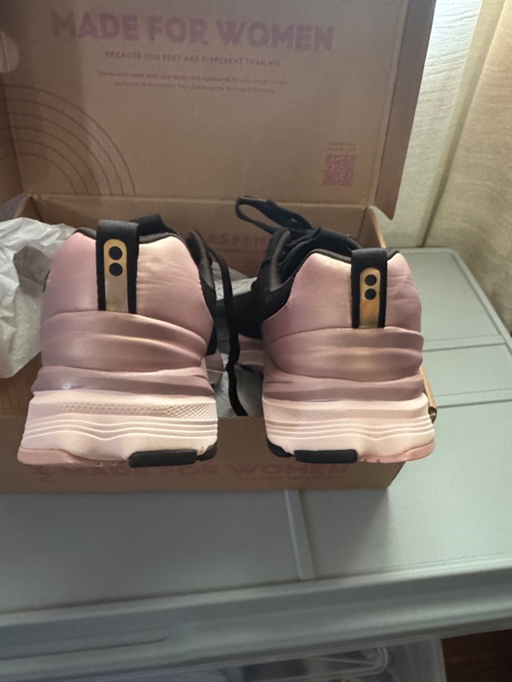Ryka Women's Black and Light Pink Q-Foam Athletic Sneakers - Picture 4 of 6